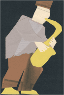 saxophonist collage- Schafer