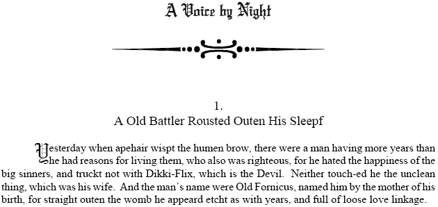 A Old Battler Rousted Outen His Sleepf--apehair, happiness of the big sinners, Dikki-Flix the Devil, the unclean thing his wife, Old Fornicus, loose love linkage 