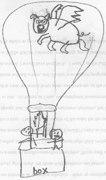 Eyewitness sketch of Pigasus balloon, Louisiana Balloon Festival 2007