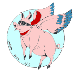 Pigasus the JPT flying pig copyright 2008 William J Schafer